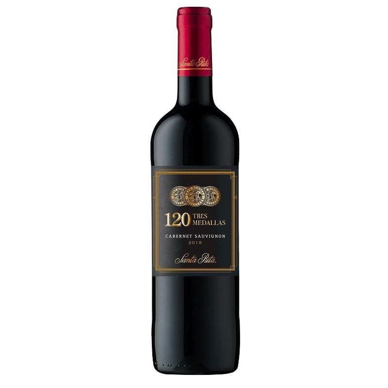 Vino Tinto Cabernet Sauvignon 120 Botella 700 cc Tres Medallas