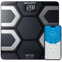 Báscula De Grasa Corporal Inteligente Inevifit Eros Bluetooth 180 Kg Negra
