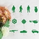 thumbnail image 5 of Adornos para magdalenas, color verde Qertesl, con temática militar, 20 unidades, 5 of 8