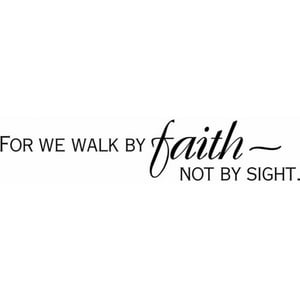 Rienda Libre Graphics - Decomural For We Walk By Faith Bible Verse Ws-17378