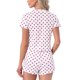 thumbnail image 3 of INSPIRE CHIC Pijamas de Punto Acanalado para Mujer Suaves y Elásticos con Cuello Redondo de Manga Corta con Pantalones Cortos Conjuntos de Descanso con Volantes y Patrones Lindos S Corazón Rojo, 3 of 6