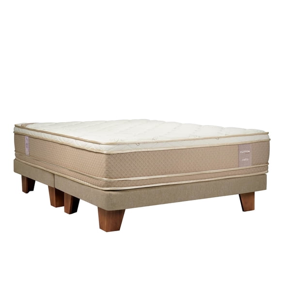 Cama Europea Cotton Organic King Base Dividida