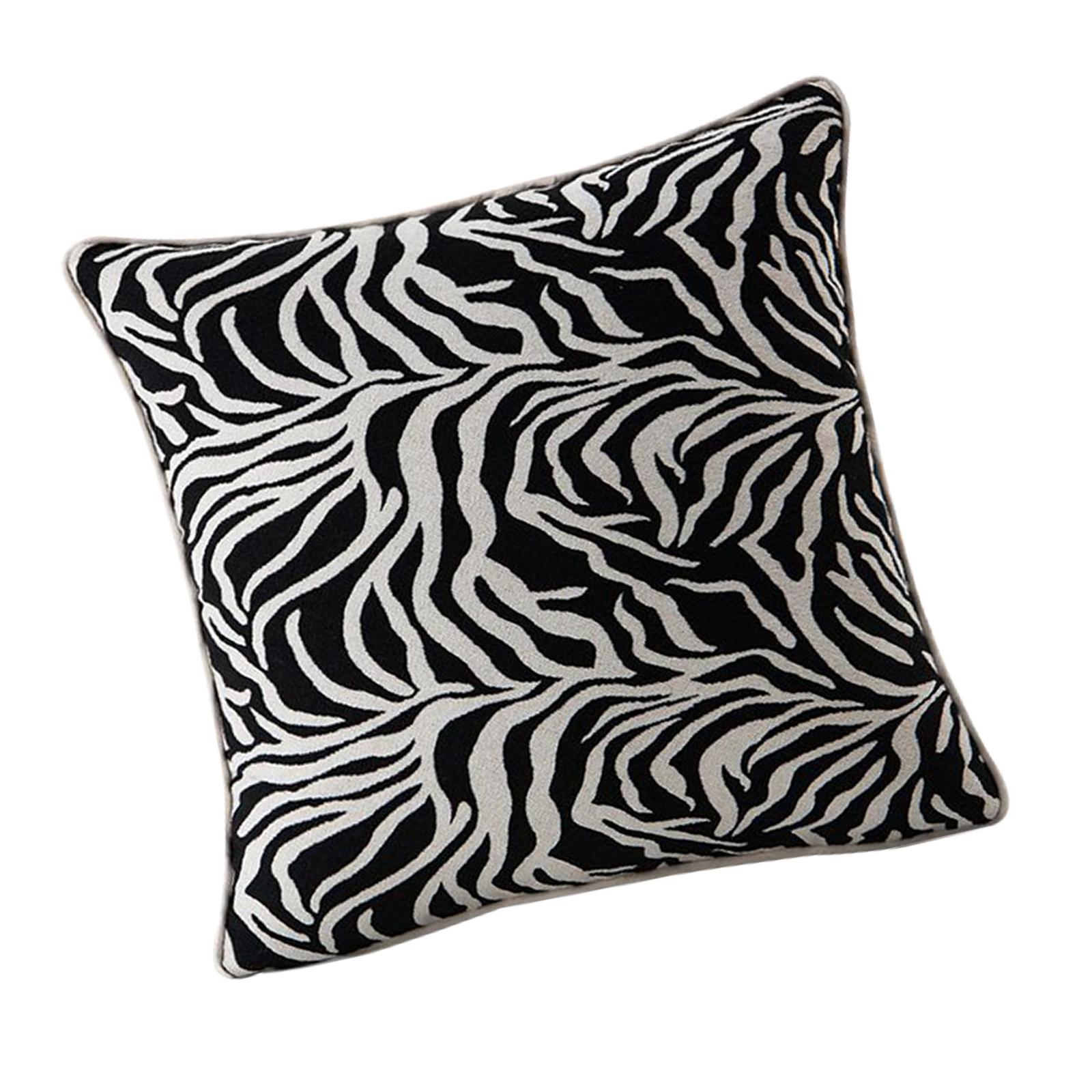 Magideal - Funda De Almohada Con Diseño De Cebra, Funda De Almohada De Felpa Suave, Cómoda, Decorativa Y Duradera Para Sofá, Restaurante, Bar, Habitación, Granja Cuadrado