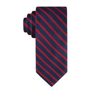 Corbata Tommy Hilfiger Oxford Rib Stripe Para Hombre, Color Rojo