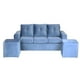 thumbnail image 2 of Living Emanuel 3 Cuerpos Y 2 Poufs - Tela Felpa Azul Petróleo, 2 of 6