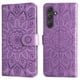 thumbnail image 5 of Funda tipo cartera FOXDOCK para Samsung Galaxy A55 , diseño girasol en relieve, cuero PU, cierre magnético, soporte y tarjetero, 5 of 5