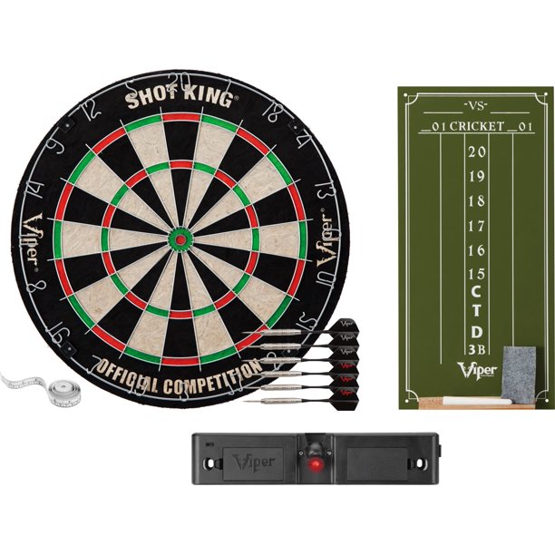 Diana de dardos Viper Shot King con tablero de tiza para cricket y luz de línea de tiro