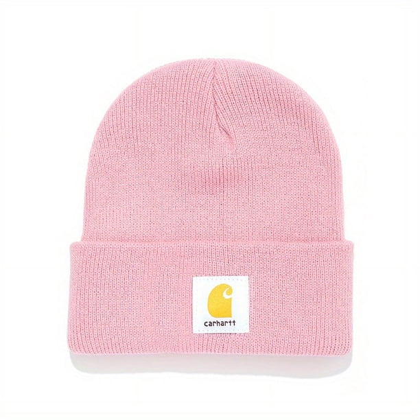 Classic Label Patch Beanie Unisex Candy Color Knit Hat Elastic Lightweight Couple Skull Cap For Women & Men