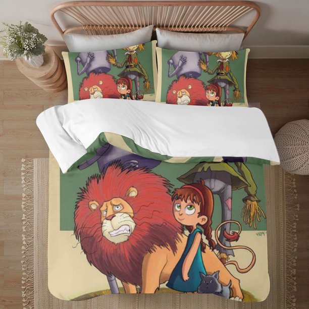 The Wizard of Oz 3-Piece Bedding Set For Kids Boys Girls Adult Cartoon Warm Cute Fashion Holiday Present Gift Bed Sheets