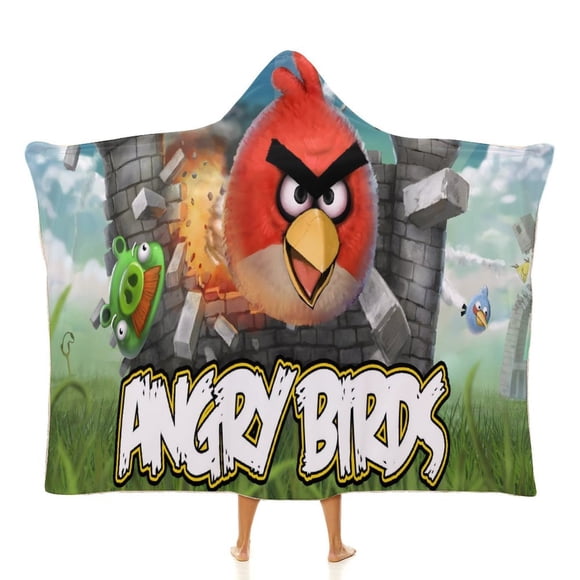 Manta Capa Con Capucha Angry Birds 100x130cm