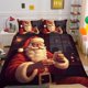 thumbnail image 2 of Christmas Gifts Santa Claus Reindeer Teen Quilt Duvet Cover Set Children3-Piece Bedding Set, 2 of 5