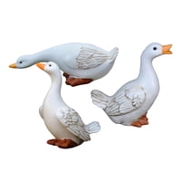 Ioensy - Estatua De Pato Para Decoración Exterior Del Hogar, Fuente, Estanque, Decoración, 3 Uds.