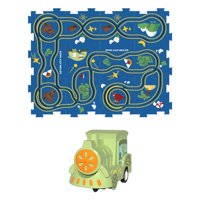 Magideal - Bloques De Construcción De Vías Para Vehículos De Juguete, Rompecabezas, Juguetes De Construcción De Automóviles, Juego De Pistas De Rompecabezas Para C Rompecabezas De 12 Piezas