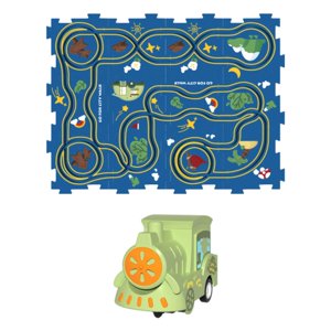 Bothyi - Pista De Juguete, Vehículo, Juguetes De Aprendizaje, Pista De Tren, Tablero De Rompecabezas Para Niños, Niñas, C, Rompecabezas De 12 Uds.