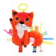 thumbnail image 4 of Cochecito De Bebé Para Ni?os Con Campanilla, Colgantes, Juguetes De Peluche, Naranja, 4 of 5