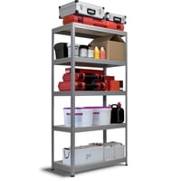 Eoland - Repisas Rack 180X90X40 Estantería Metálica Plateado Galvanizado