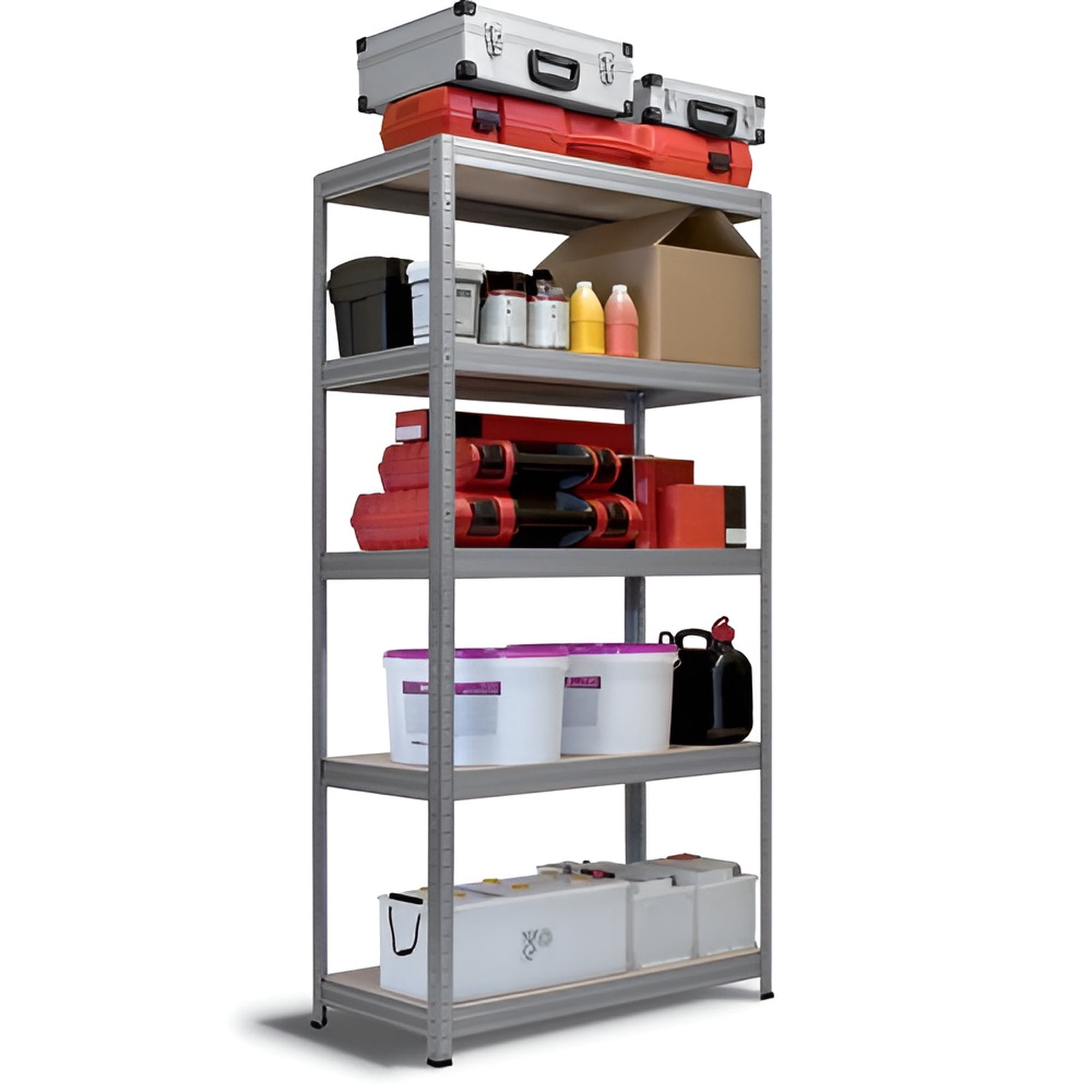 Eoland - Repisas Rack 180x90x40 Estantería Metálica Plateado Galvanizado