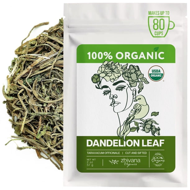 Té Orgánico de Hoja de Diente de León (57 g) – Hojas de Diente de León – Hierba Orgánica Tradicionalmente Usada para Apoyar el Equilibrio de Agua y el Confort Diario