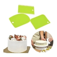 Genérico - Set 3 Espátulas Texturizadoras Para Tortas Reposteria Cocina