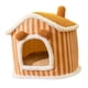 thumbnail image 5 of Encantadora Cama Para Gatos, Casa, Cojín Para Mascotas, Cómoda Y Cálida Perrera, Casas Para Cachorros De Invierno, M, Marrón, 5 of 5
