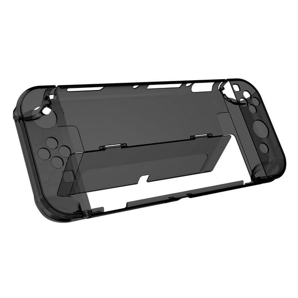 Funda AARONMEI Crystal Clear Compatible Nintendo Switch OLED Negro Transparente