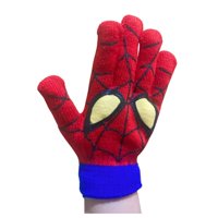 Ekolmac - Guantes Invierno Infantil Para Niños Hombre Araña (3-6 Años)