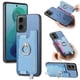 thumbnail image 1 of Funda Magnética para Motorola Moto G 2024 5G con Billetera y Anillo, Protector Resistente Azul, 1 of 5