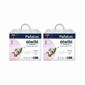 Pack 2 Pañales Aiwibi Premium Talla Xxg