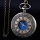 thumbnail image 3 of Reloj de bolsillo Tiong 4,5 cm con números romanos + 2 cadenas, 3 of 9