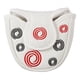 thumbnail image 3 of Mallet Putter Cover Cierre Magnético Half Round Golf Headcover PU Blanco, 3 of 5