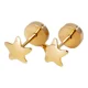 thumbnail image 1 of Aros Abridores Estrella Lisas 6 Mm Oro 18k Tope A Presión Dorado, 1 of 4