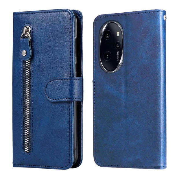 Funda con Cremallera para Honor 100 Pro, Carcasa Cartera de Cuero PU con Soporte y Tarjetero