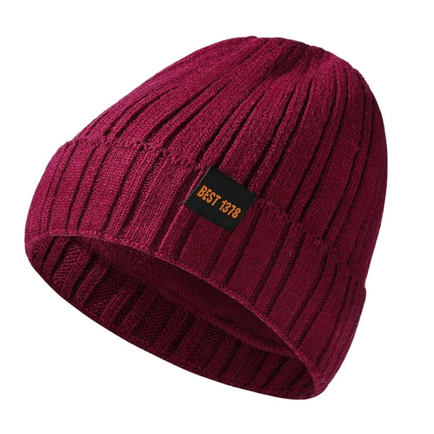 Gorro de invierno con forro de satén para mujer y hombre, gorro holgado con forro de seda para invierno, gorro de punto cálido con puños.