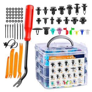 Magideal - 725 Uds Clips De Retención De Parachoques Clips De Sujeción De Coche Con Caja De Almacenamiento Clips De Retención De Carrocería De Fácil Instalación