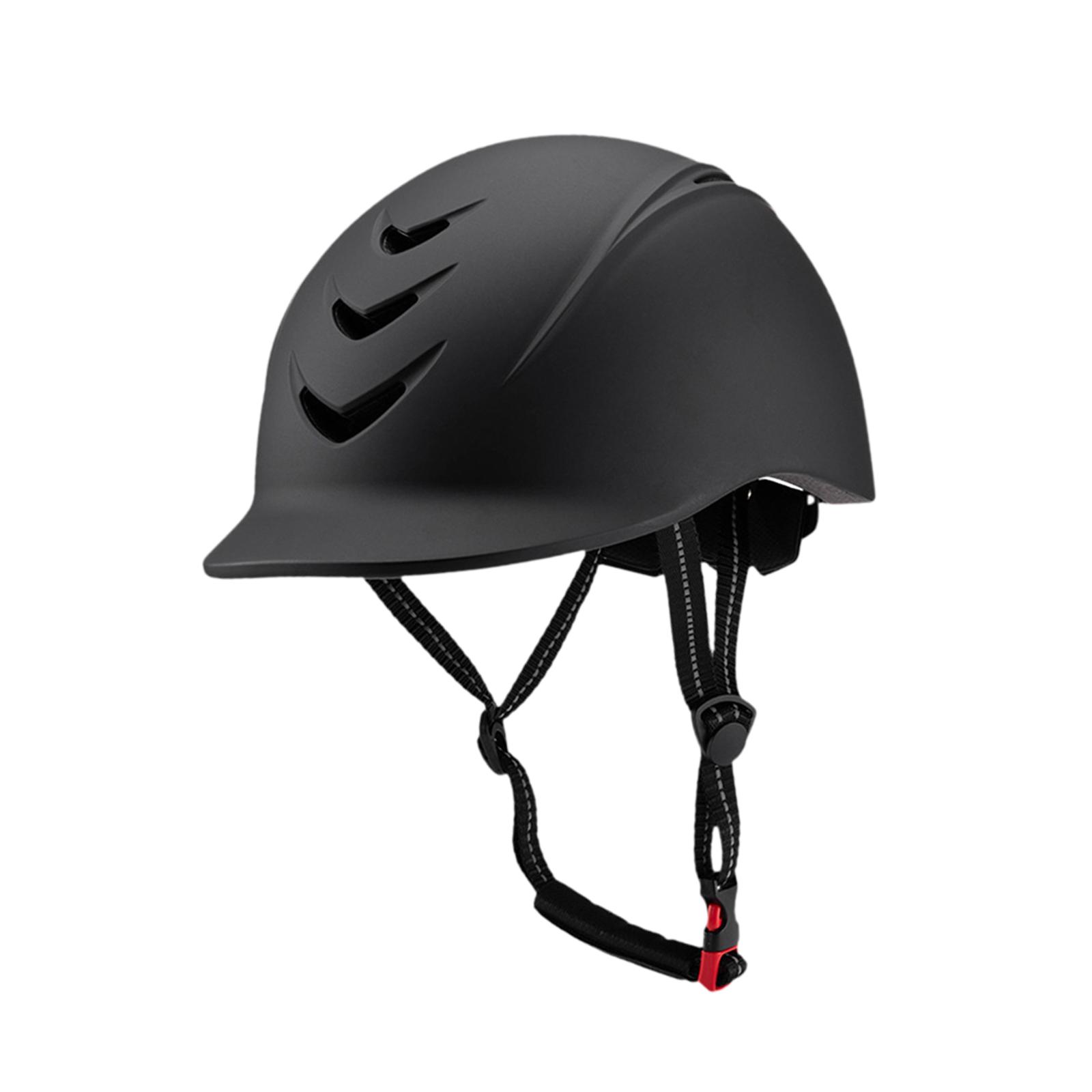Ioensy - Casco Ecuestre Ligero Para Adultos, Casco De Bicicleta, Sombrero Ecuestre Para Principiantes, Negro