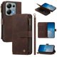 thumbnail image 1 of Funda Cartera Xiaomi Redmi Note 14S 4G con Cierre, Marrón, 1 of 6