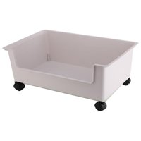 Bothyi - Caja De Archivo Con Ruedas Contenedor De Almacenamiento De Gran Tamaño Para Armario Oficina Habitación De Niños S Blanco