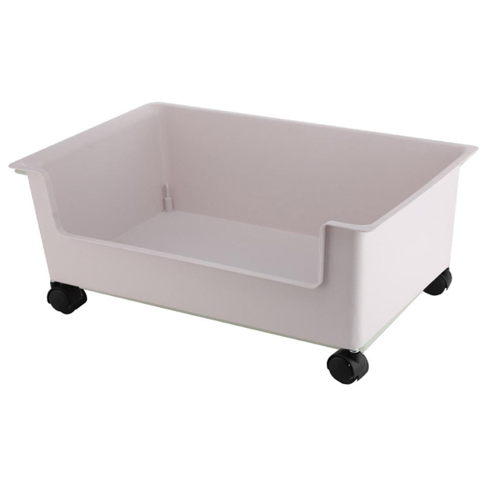 Bothyi - Caja De Archivo Con Ruedas Contenedor De Almacenamiento De Gran Tamaño Para Armario Oficina Habitación De Niños S Blanco