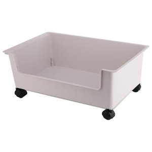 Bothyi - Caja De Archivo Con Ruedas Contenedor De Almacenamiento De Gran Tamaño Para Armario Oficina Habitación De Niños S Blanco