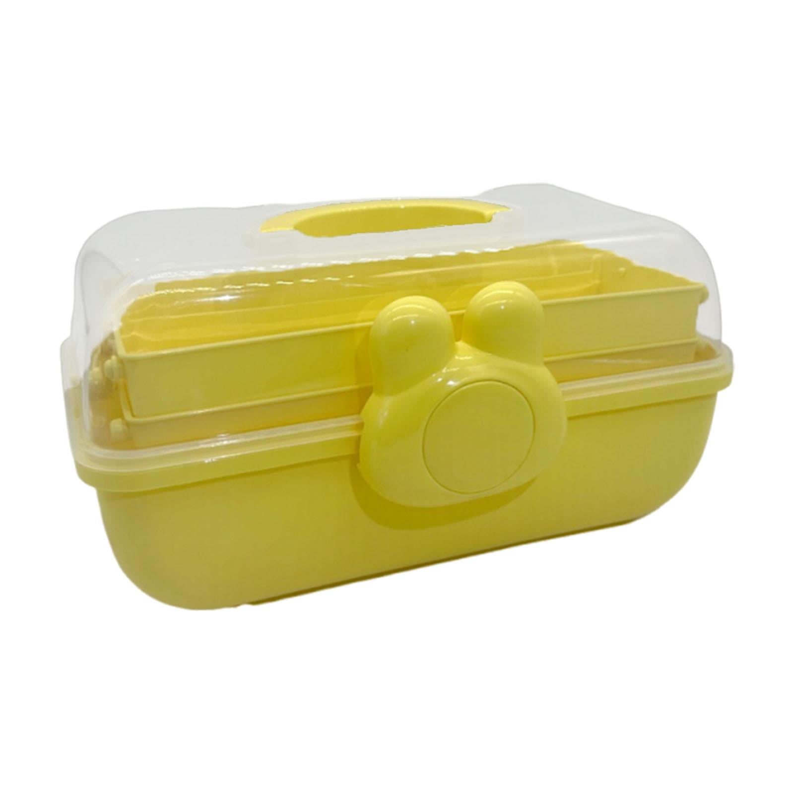 Bothyi - Caja De Almacenamiento Para Accesorios Para El Cabello, Estuche Para Guardar Horquillas, Coleteros, Gomas Para El Cabello, Color Amarillo