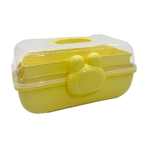 Bothyi - Caja De Almacenamiento Para Accesorios Para El Cabello, Estuche Para Guardar Horquillas, Coleteros, Gomas Para El Cabello, Color Amarillo
