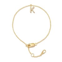 Pulsera Heshpaws S925 Sterling Silver Inicial A-Z Plata