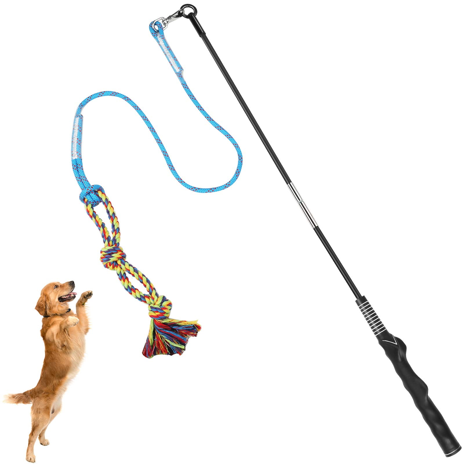 Flirt Pole Dibbatu Para Perros Interactivo Con Juguete Para Masticar