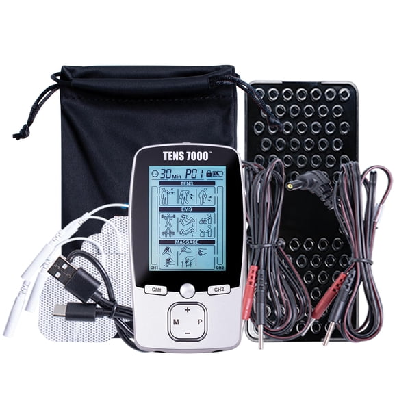 Estimulador Muscular TENS 7000 3 en 1 con Masaje EMS y 36 Programas