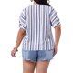 thumbnail image 3 of Agnes Orinda Blusas de Verano para Mujer Tallas Grandes Boho con Cordón y Borlas Escote en V Manga Corta Estampado Floral Casual 2X Blanco, 3 of 6