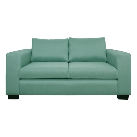 Sofá 2 Cuerpos Chelsea 166 cm Tela Verde Agua