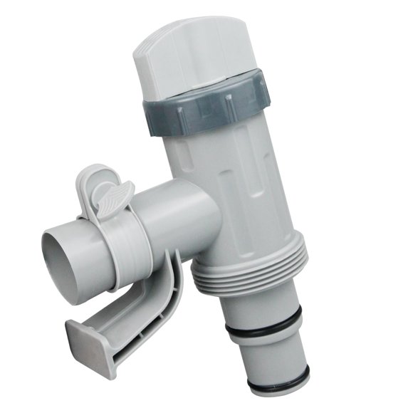 Adaptador de manguera para piscina Nefemo con válvula de émbolo y soporte