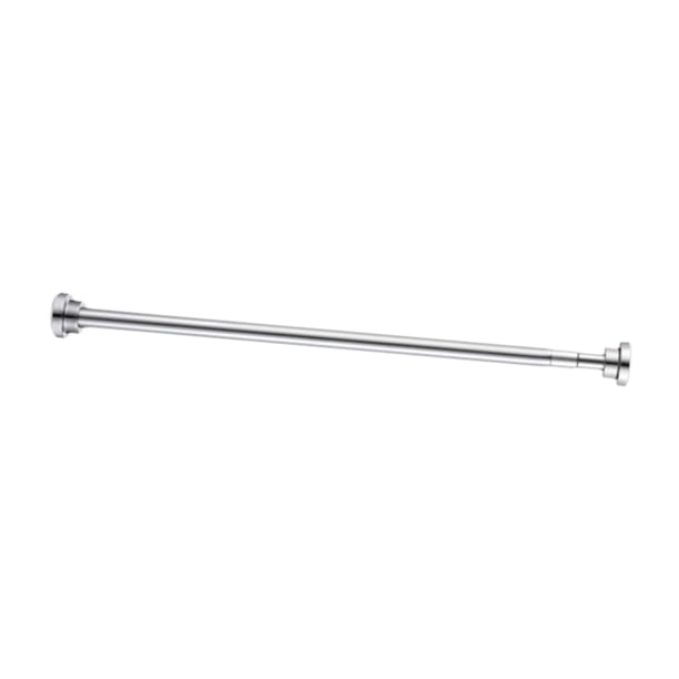 Barra de ropa telescópica de acero inoxidable, barra de soporte, barra de armario ajustable, fácil de usar, barra de cortina para baño, armario, hogar 05 m a 08 m