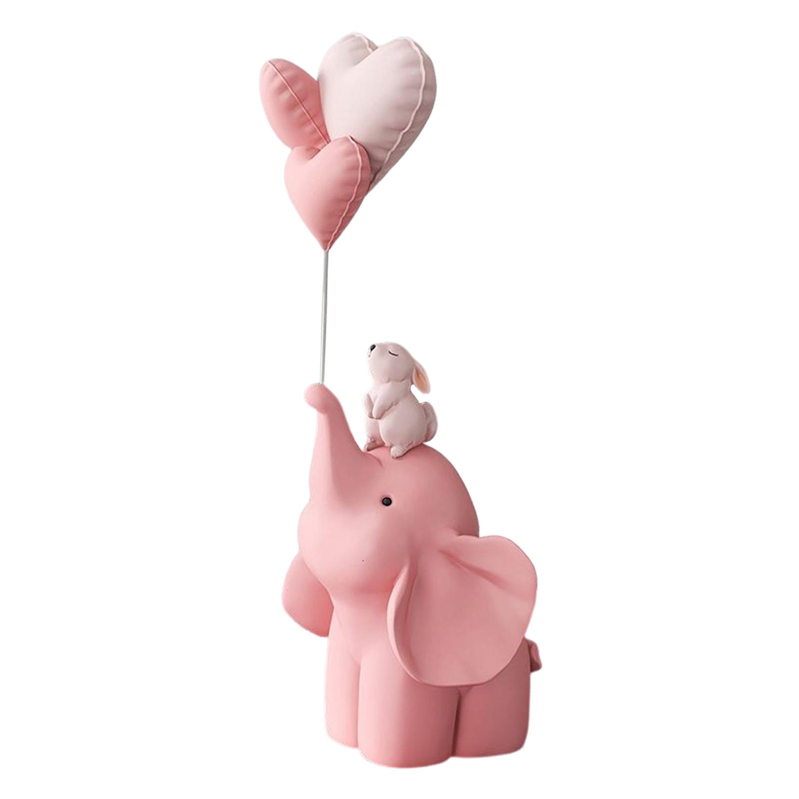 Magideal - Estatua De , Obra De Arte Colección De Exhibición Versátil Escultura Decorativa De Resina Para Estante De Regalo De Cumpleaños Decoración De C Rosa