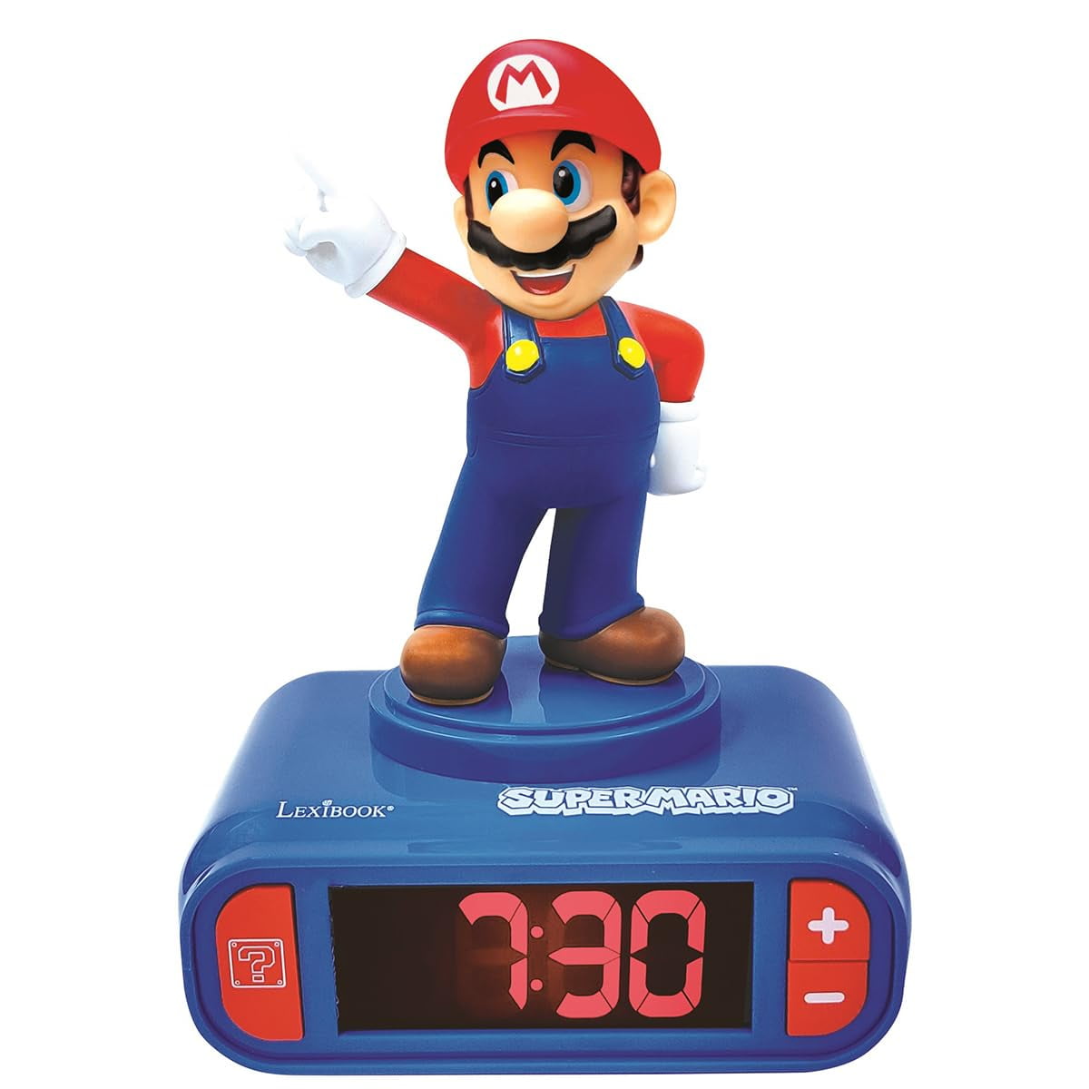 Reloj Despertador Nightlight Lexibook Super Mario Rl800ni Rojo/azul